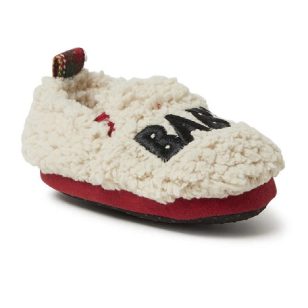 NWT Dearfoams Baby Cozy Sherpa Baby Bear Slippers - Picture 8 of 9